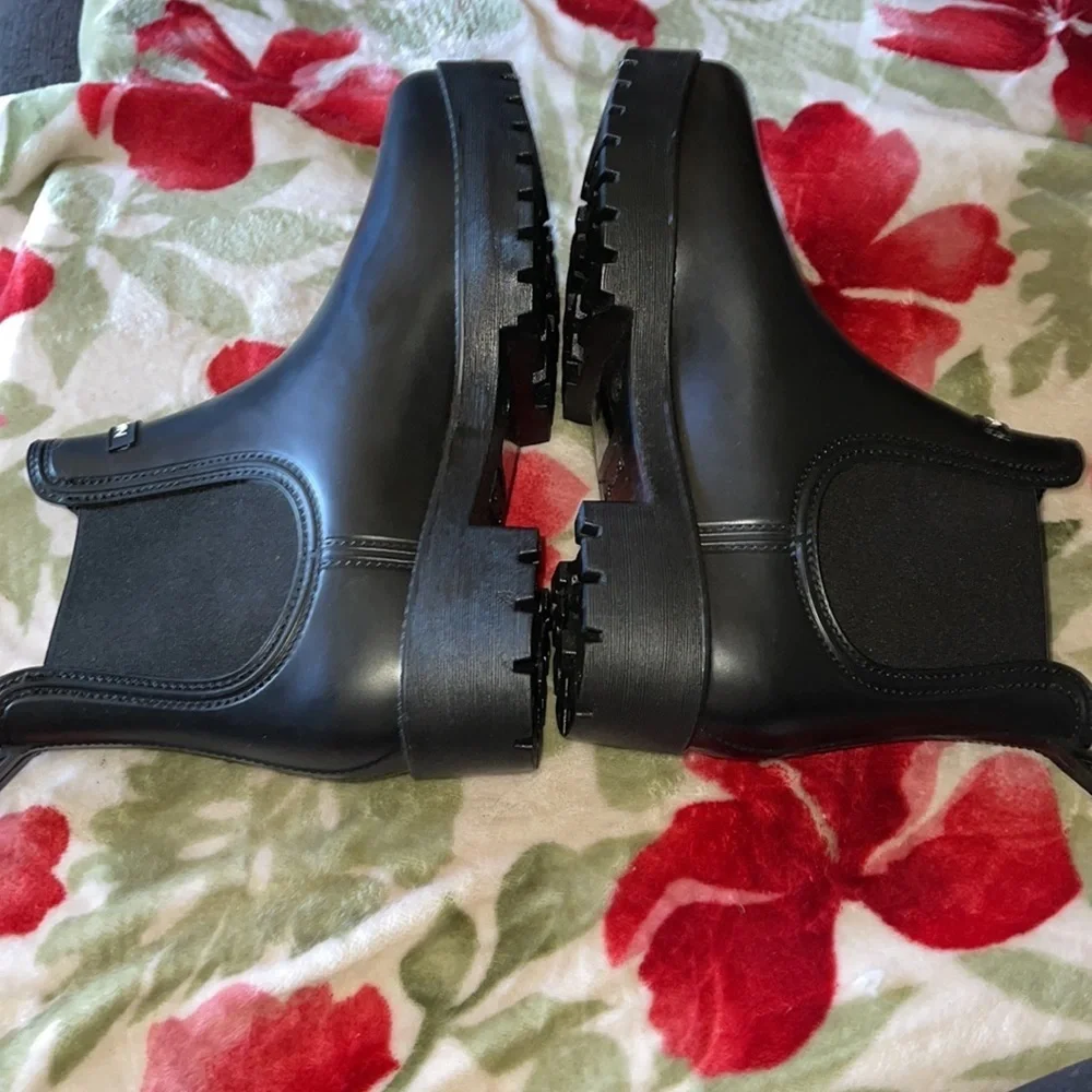 Nautica black size 10 rain ankle boots - Picture 4 of 5